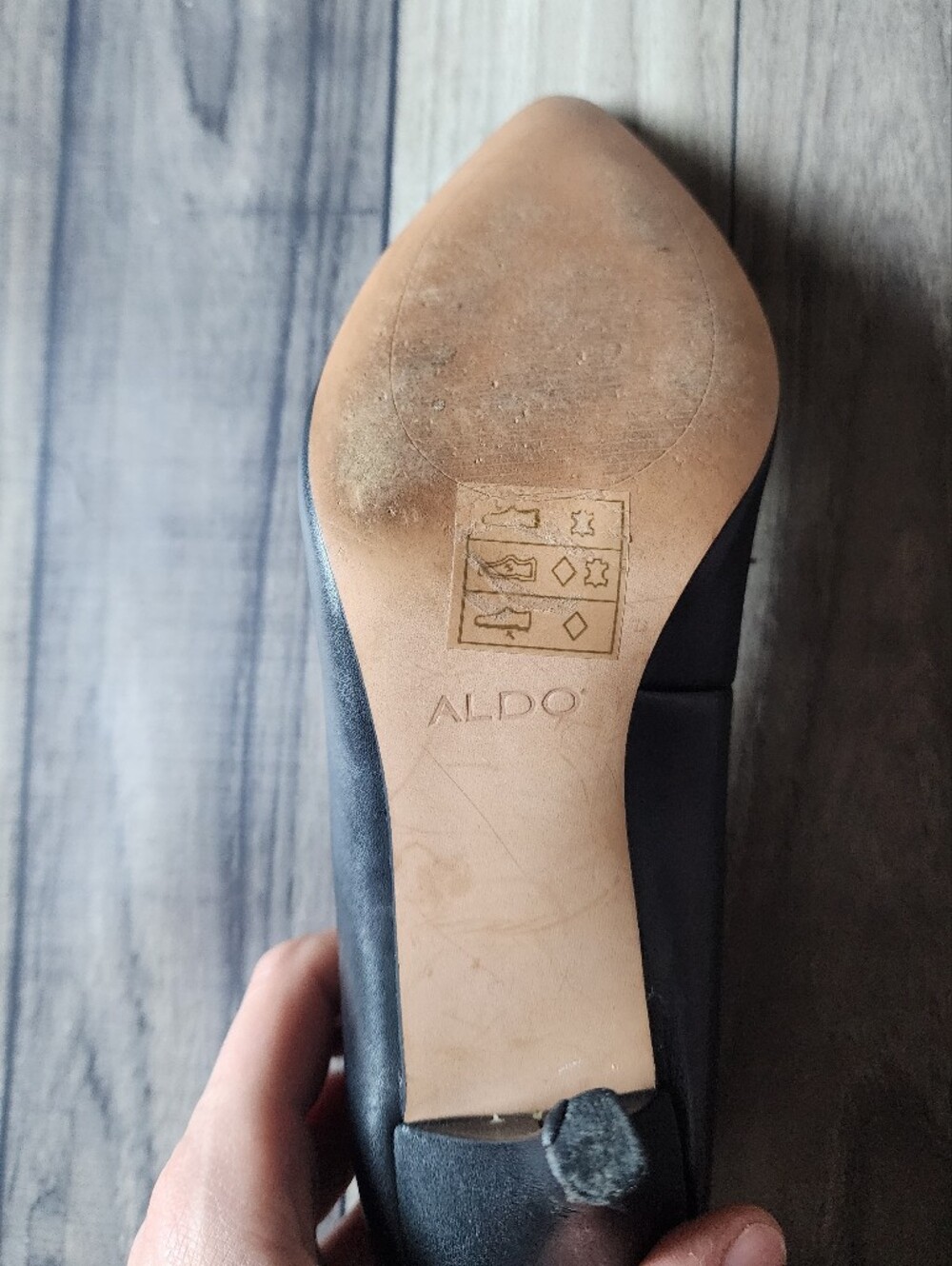 ALDO Black Pointed Toe Pumps - Classic Women's Dress Heels Size 8.5 - Picture 5 of 10